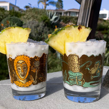 TikiLand Trading Co. 'Cannibal of Doom', art by Tiki tOny - Mai Tai Glasses Set (2) - Ready to Ship!