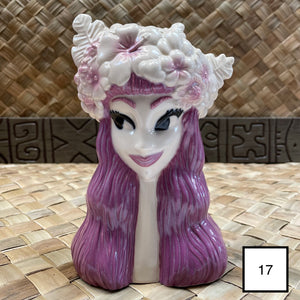 Critterosity's Floral Tiki Goddess Tiki Mug - Purple - Limited Spring Edition - Whoopsies! - Ready to Ship!