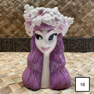 Critterosity's Floral Tiki Goddess Tiki Mug - Purple - Limited Spring Edition - Whoopsies! - Ready to Ship!