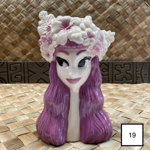 Critterosity's Floral Tiki Goddess Tiki Mug - Purple - Limited Spring Edition - Whoopsies! - Ready to Ship!