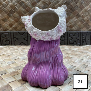 Critterosity's Floral Tiki Goddess Tiki Mug - Purple - Limited Spring Edition - Whoopsies! - Ready to Ship!